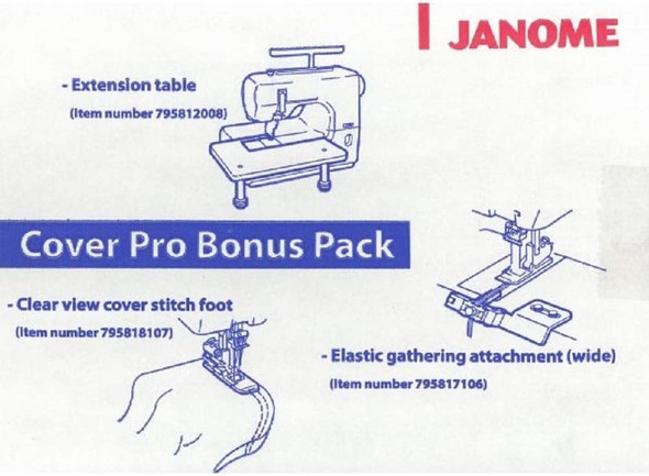 Janome CoverPro Bonus Pack (1000CPX, 2000CPX)