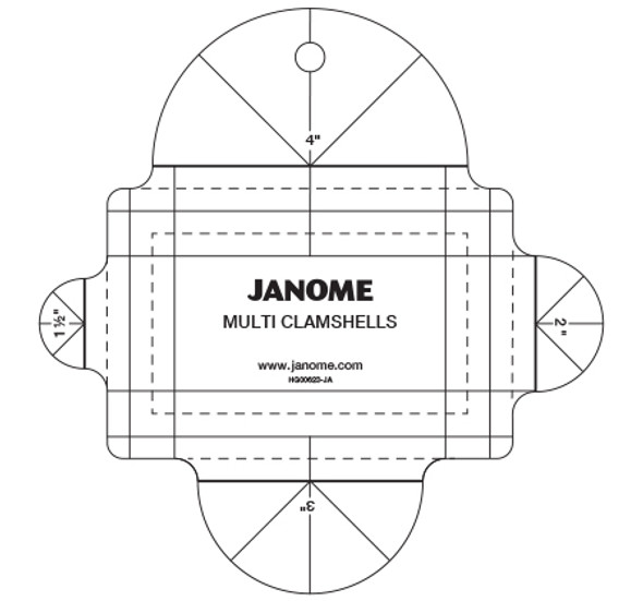 Janome Ruler Multi Clamshell for Quilt Maker Longarms