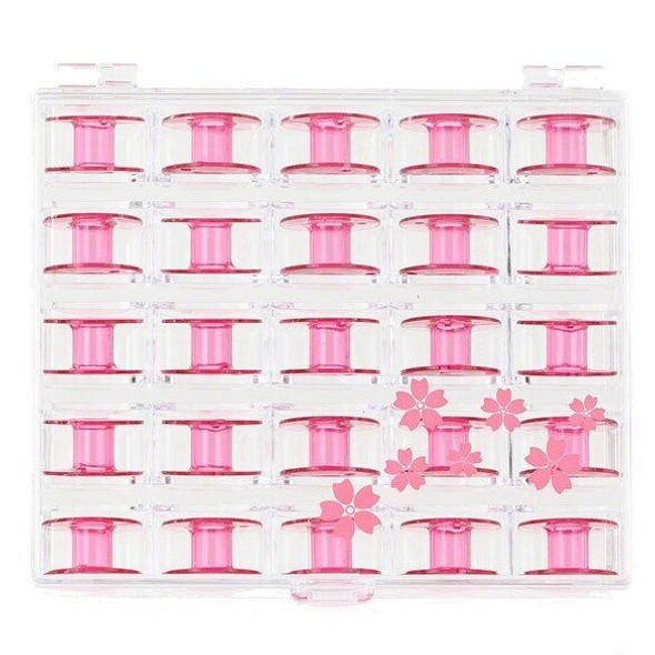 Janome Pink Bobbins with Storage Case