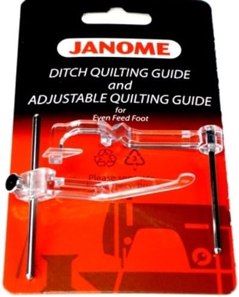 Janome Ditch Quilting Guide & Adjustable Quilting Guide for Even Feed Foot