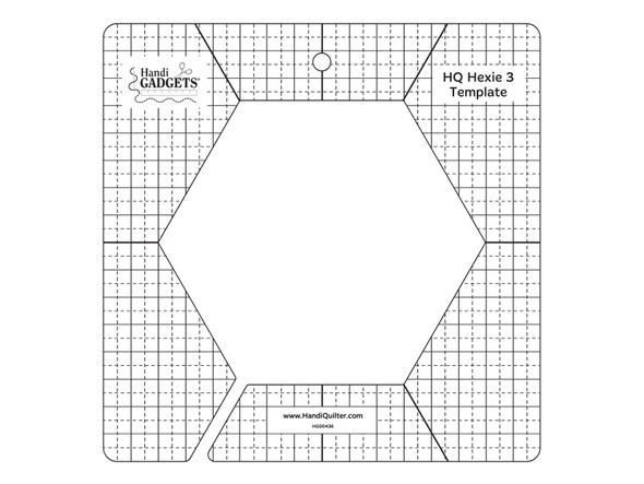 Handi Quilter Hexie Ruler Template for Diamond and Dimensional patterns on Long Arms