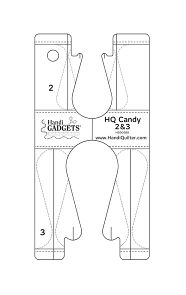 Handi Quilter Candy Ruler template for long arm Quilters