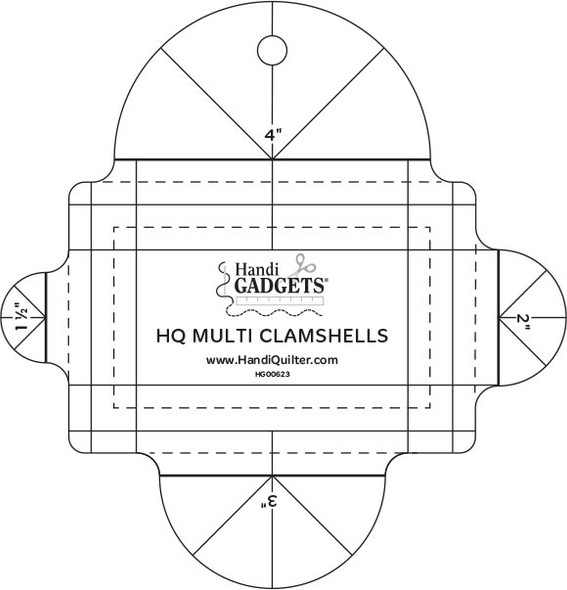 Handi Quilter Multi Clamshell Ruler Template for Long Arm Quilters