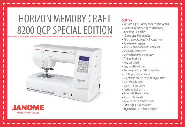 Features of the sewing machine