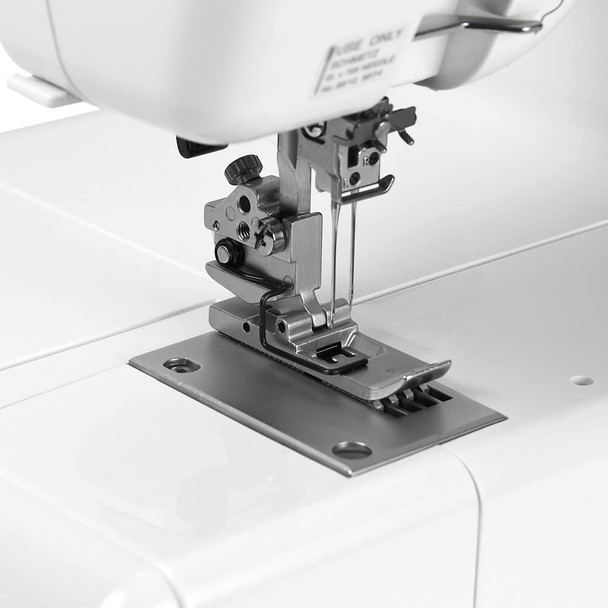 Janome CoverPro 900CPX free arm area with foot, 2 needle serger