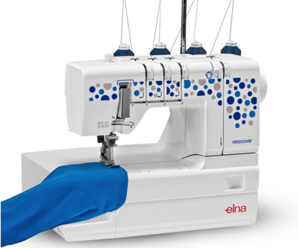 Elna Easycover Coverstitch Serger with Bonus Package (Compare to Janome 2000CPX) with fabric project