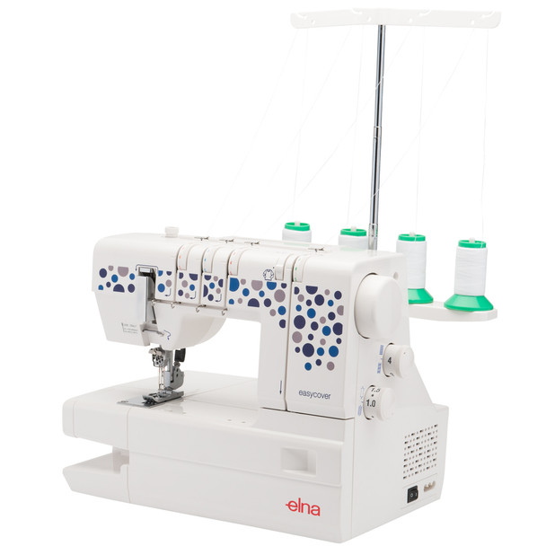 Elna Easycover Coverstitch Serger with Bonus Package (Compare to Janome 2000CPX) side view