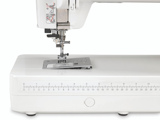 Elna eXcellence 790Pro Quilting Sewing Machine (Compare Janome M7) with Bonus Package stitch plate and needle area of head