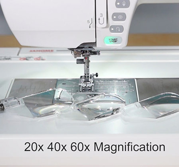 Three lenses for different magnification levels