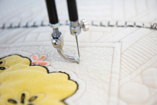 micro foot stitching intricate patterns