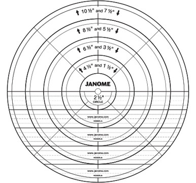Janome Ruler Circle Set | Longarm Quilting Rulers