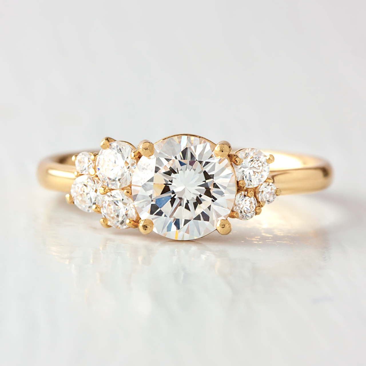 Cluster Engagement Ring, Engagement Ring