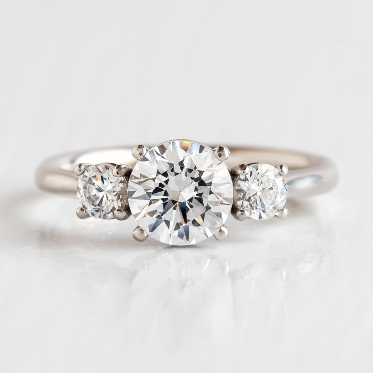 Tacori Platinum RoyalT 3 Stone Round Engagement Ring - HT2628RD10 – Moyer  Fine Jewelers