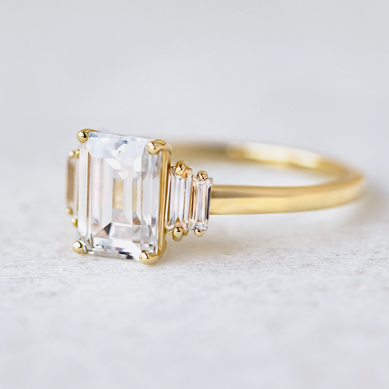 Laura Preshong | Kinsley Emerald Cut Engagement Ring
