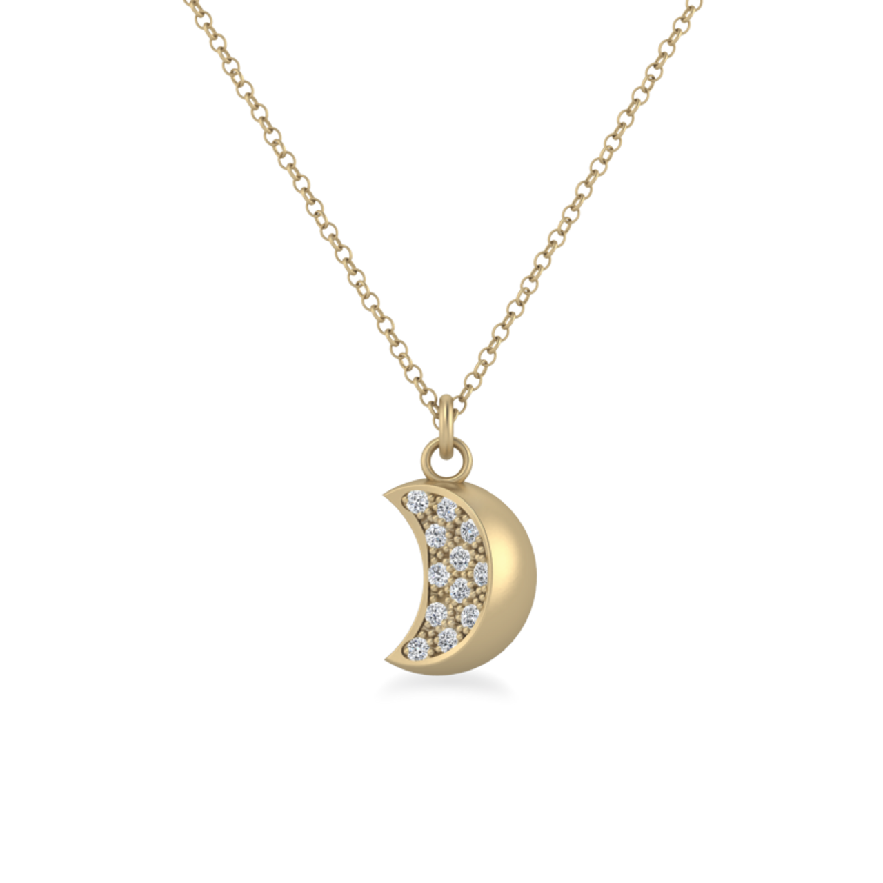 Sapphire Crescent Moon Necklace | LUNESSA