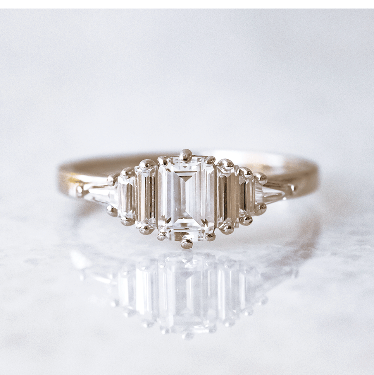 2.06 Emerald Cut Diamond Engagement Ring in 14k Yellow Gold - Filigree  Jewelers