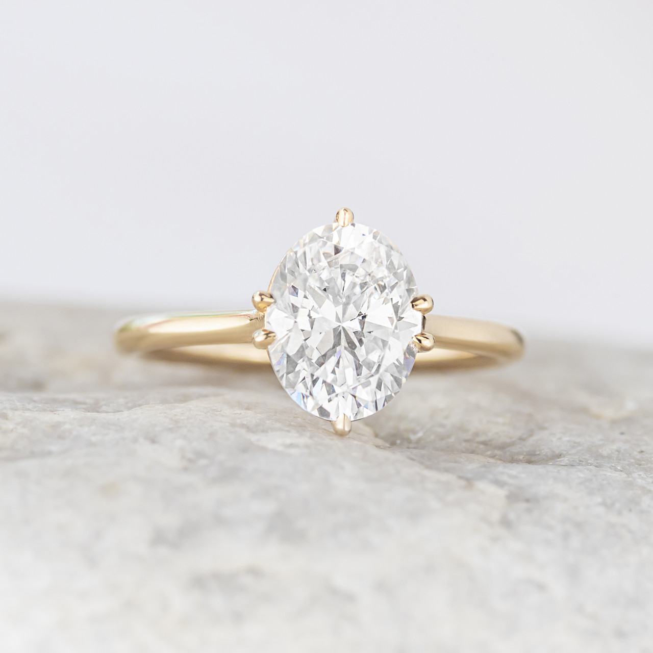 0.70 Carat Oval Diamond yellow gold Ring – True Love Jewelry