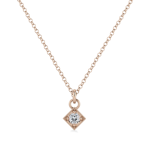 Laura Preshong  Tiny Square Diamond Necklace