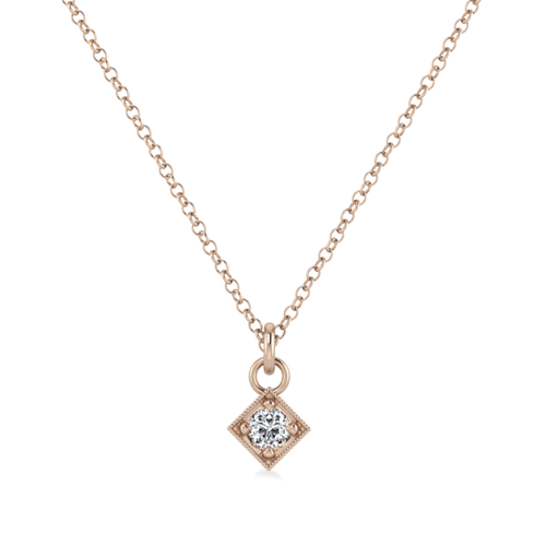 Laura Preshong  Tiny Square Diamond Necklace