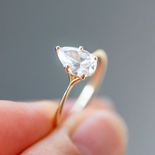 Clementine ~ Pear Cut Ring