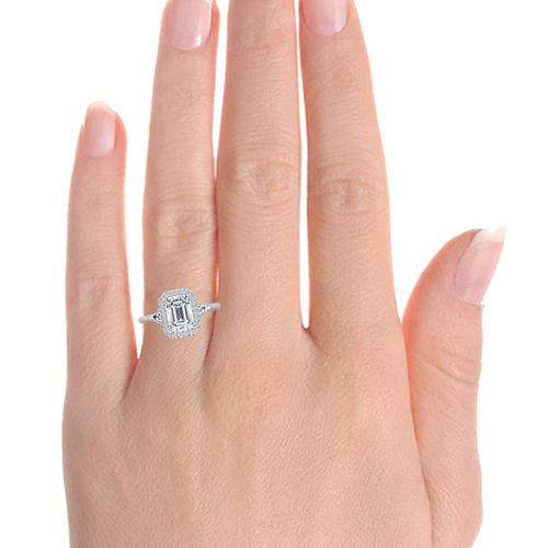 Laura Preshong  Kinsley Emerald Cut Engagement Ring