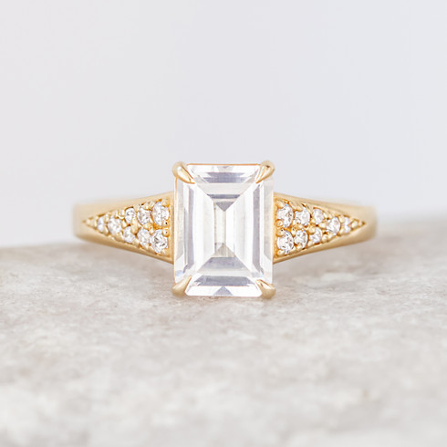 Emmaline Emerald Cut Engagement Ring | Laura Preshong