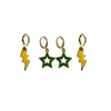 Arkansas Tech University Spirit Earring Stack for Wonder Boys and Golden Suns game day – alternate colorway (no overlay)
