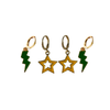 McDaniel College Spirit Earring Stack for Green Terror game day – gameday accessory