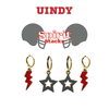 University of Indianapolis Spirit Earring Stack for Greyhounds game day – alternate colorway