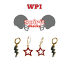 Worcester Polytechnic Institute Spirit Earring Stack for Engineers game day
