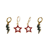 Worcester Polytechnic Institute Spirit Earring Stack for Engineers game day – alternate colorway (no overlay)