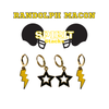 Randolph Macon Spirit Earring Stack For Yellow Jackets Game Day