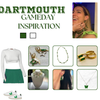 Dartmouth Big Green game day outfit inspiration with the Dartmouth Spirit Earring Stack