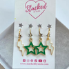 Tulane Spirit Earring Stack in Stacked By Suzie gift packaging