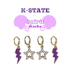 Kansas State University Spirit Earring Stack for Wildcats game day – alternate colorway