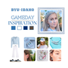 BYU-Idaho Spirit Earring Stack for Vikings game day – wearing