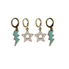 U.S. Coast Guard Academy Spirit Earring Stack for Bears game day – alternate colorway (no overlay)