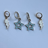The Citadel Spirit Earring Stack with white mini enamel bolts and baby blue starboys