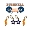 Bucknell University Spirit Earring Stack For Bucky the Bison Game Day Bucknell University Spirit Earring Stack For Bucky the Bison Game Day