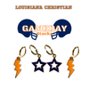 Louisiana Christian University Spirit Earring Stack for Wildcats game day – alternate colorway