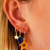 Wearing the UTSA Spirit Earring Stack for Roadrunners game day