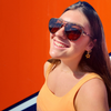 Wearing the University of Virginia Spirit Earring Stack for Cavaliers game day