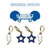 Georgia State University Spirit Earring Stack for Panthers game day – alternate colorway