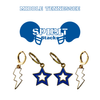 Middle Tennessee State University Spirit Earring Stack for Blue Raiders game day – alternate colorway