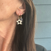 Wearing the Kentucky Spirit Earring Stack for Wildcats game day