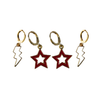 Rider University Spirit Earring Stack for Broncs game day – alternate colorway (no overlay)