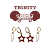 Trinity University Spirit Earring Stack with maroon mini enamel bolts and white starboys