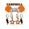 Campbell University Spirit Earring Stack for Fighting Camels game day – alternate colorway
