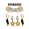 Purdue Spirit Earring Stack For Boilermakers Game Day