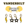 Vanderbilt Spirit Earring Stack For Commodores Game Day
